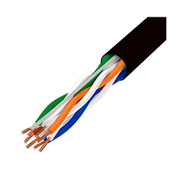 Кабель U/UTP 5E 4х2х24AWG CU PE Outdoor Черный RIPO Витая пара