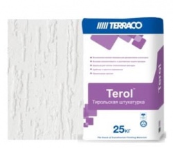 ТЕРРАКО Терол Декор 25 кг Серый штукатурка короед 2 мм