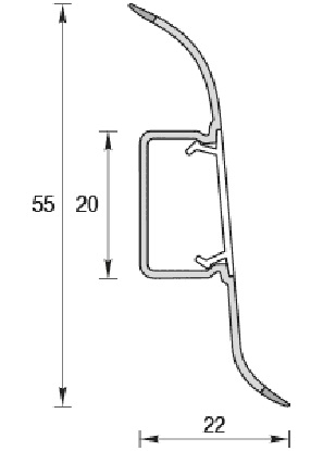 Картинка Плинтус К55 Комфорт 2,5 м Падук