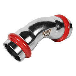 Угольник Впр-Впр Ø 22 мм 45° Нержавеющая сталь пресс ROMMER