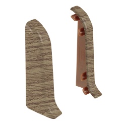 Торцевые заглушки для плинтуса К55 Комфорт 2 штуки Дуб рустик