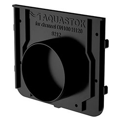 Заглушка торцевая пластиковая для водоотводных лотков DN100 H120-H180 AQUASTOK