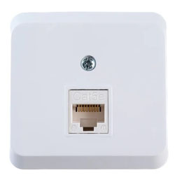 Розетка открытой установки Компьютерная RJ45 категория 5E Белый Systeme Electric ЭТЮД