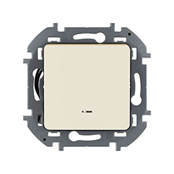 Выключатель 1 клавиша с подсветкой Слоновая кость Legrand INSPIRIA