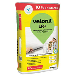 ВЕТОНИТ ЛР+ 22 кг. шпаклевка полимерная финишная для сухих помещений (54 шт. под.)