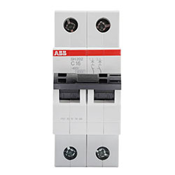 Автоматический выключатель 2п SH202 С 16А 6.0кА ABB