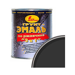 Грунт-эмаль 3в1 Черный RAL9005 1 л НОВБЫТХИМ