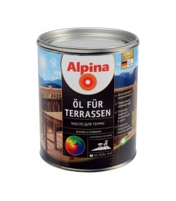 Альпина масло для террас полуматовое ДЛЯ КОЛЛЕРОВКИ 0,75 л
