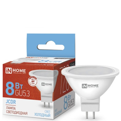 Лампа светодиодная LED-JCDR-VC 8Вт 230В GU5.3 6500К 720Лм IN HOME