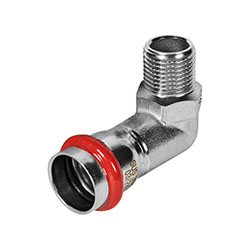 Угольник-переходник ВПр-НР Ø 22х1/2" Нержавеющая сталь пресс ROMMER