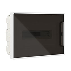 Корпус пластиковый встраиваемый FRAME ЩРВ-П-12 IP41 тонированная дверь F12B1WD DKC