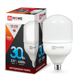 Лампа светодиодная LED-HP-PRO 30Вт 230В Е27 4000К 2850Лм IN HOME Лампа светодиодная LED-HP-PRO 30Вт 230В Е27 4000К 2850Лм IN HOME