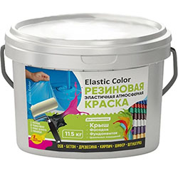 Краска резиновая Белая База А 11,5 кг Elastic Color НовБытХим