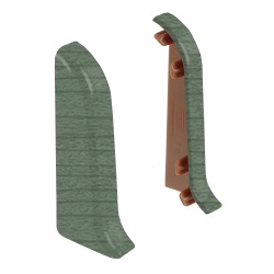 Торцевые заглушки для плинтуса К55 Комфорт 2 штуки Зеленый