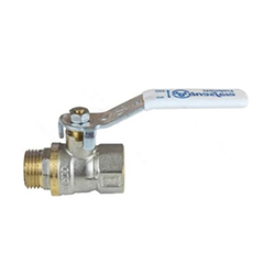 Кран шаровой 1103 Standard Ду20 3/4" ВР/НР никелированный полнопроходной рычаг Белый Aquasfera 1103-02