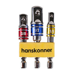 Набор адаптеров для торц.головок 1/4` 3/8` 1/2` Hanskonner