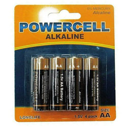 Батарейки 1.5 Вт тип АА LR6 PowerCell 4 штуки пальчиковые