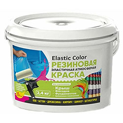 Краска резиновая Белая База А 2,4 кг Elastic Color НовБытХим