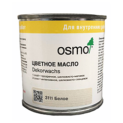 Цветное масло для внутренних работ Белое прозрачные тона DWT 0,22 л Osmo 3111