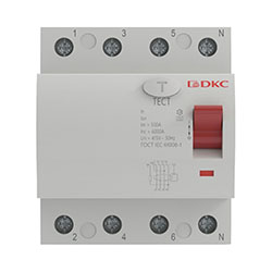 Выключатель дифференциального тока УЗО 4п 25А 300мА тип AC DKC