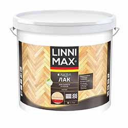 Лак акриловый для паркета и полов глянцевый 9 л Linnimax АКВА