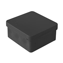 Коробка распределительная 80х80х40 мм IP66 Черная прямой монтаж двухкомпонентная
