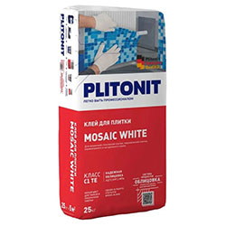 Клей для мозаики 25 кг PLITONIT MOSAIC WHITE