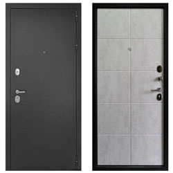 Дверь ДК Рубикон 2 С размер 860х2050 Бетон Чикаго Правая с цилиндрическим замком и дверной фурнитуро