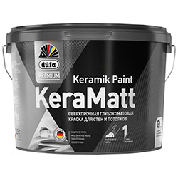 Краска сверхпрочная для стен и потолков BC 9 л глубокоматовая Dufa Premium Keramilk Paint KeraMatt