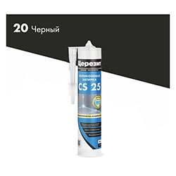 Силиконовая затирка 280 мл Черный №20 Церезит CS 25
