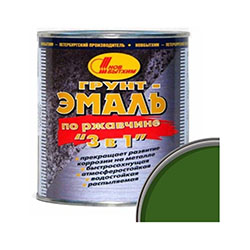 Грунт-эмаль 3в1 Темно-зеленый RAL6005 1 л НОВБЫТХИМ