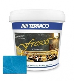 ТЕРРАКО Фреско Блеск Органза 1 кг Синяя декорирующее