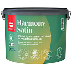 Краска интерьерная моющаяся База А матовая 9 л TIKKURILA Harmony Satin