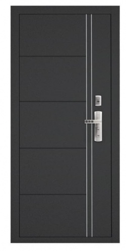 Дверь стальная форпост С-128 размер 960х2050 мм левая с цилиндрическим замком и дверной фурнитурой