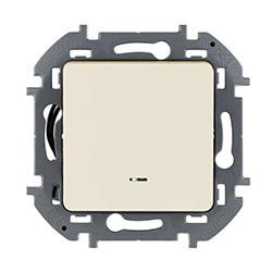 Переключатель 1 клавиша с подсветкой Слоновая кость Legrand INSPIRIA