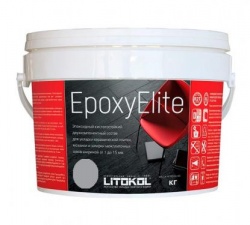 Литокол ЭпоксиЭлит 2 кг эпоксидная затирка E.05 серый базальт