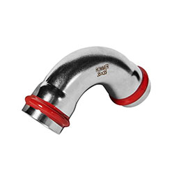 Угольник Впр-Впр Ø 35 мм 90° Нержавеющая сталь пресс ROMMER