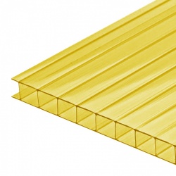 Поликарбонат сотовый 6000х2100х6 мм Желтый