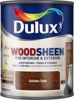 Dulux Woodsheen Лак-морилка на водной основе  0,75 л. Golden teak