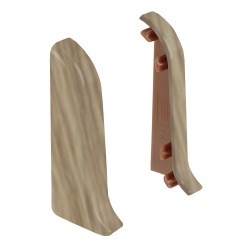 Торцевые заглушки для плинтуса К55 Комфорт 2 штуки Сосна золотистая