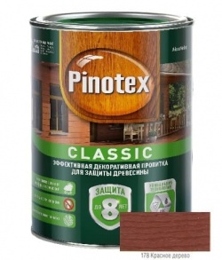 Pinotex Classic 1 л Красное дерево