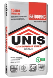 Unis Белфикс  25 кг Белый плиточный клей