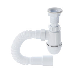 Сифон для умывальника бутылочный 1 1/4"x40 с гофрой 40х40/50 АНИ Пласт C5015