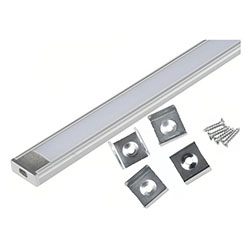 Профиль накладной для светодиодный ленты 6х15.5х2000 мм SILVER/FROZEN 200 POLYBAG UFE-K02 Uniel