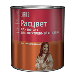 Лак алкидный для внутренних работ прозрачный 2,4 кг ПФ-283 Расцвет
