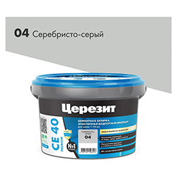 Затирка водоотталкивающая 2 кг Серебристо-серая 04 Церезит СЕ40