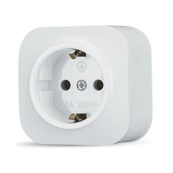 Розетка одноместная ОП Frea 16А IP20 250В с заземлением АБС-пластик Белая TOKOV ELECTRIC