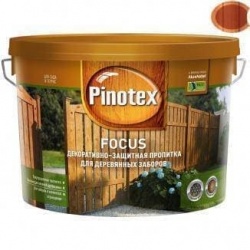 Pinotex Focus Aqua 10 л Красное дерево