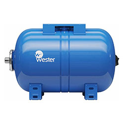 Гидроаккумулятор 24 л горизонтальный Синий 1" WAO Wester