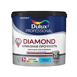 Краска для стен и потолков матовая 2,25 л база BС Dulux/Luxium Professional Diamond